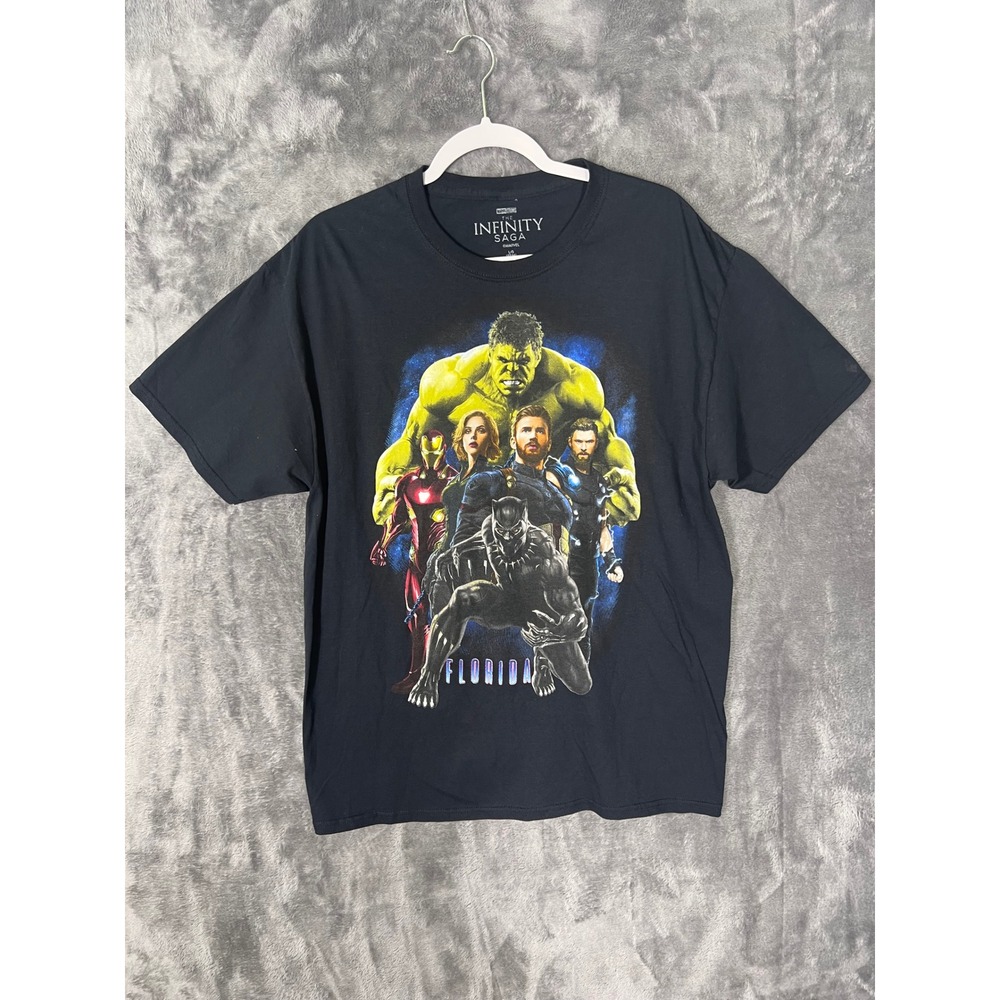 Marvel Studios The Infinity Saga Avengers Florida Graphic T-Shirt Black Large